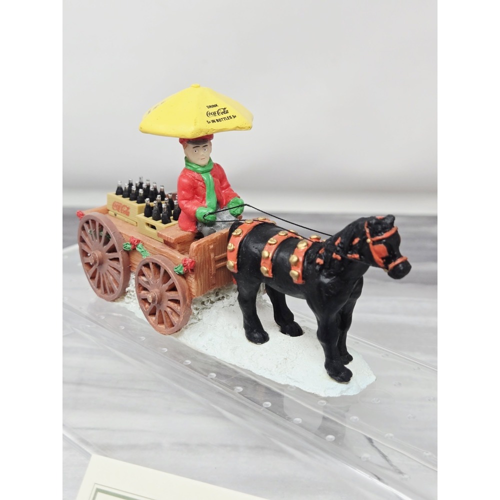 Coca-Cola Town Square Collection Horse Drawn Wagon Item #7910 -‎ NIB - Picture 4 of 6
